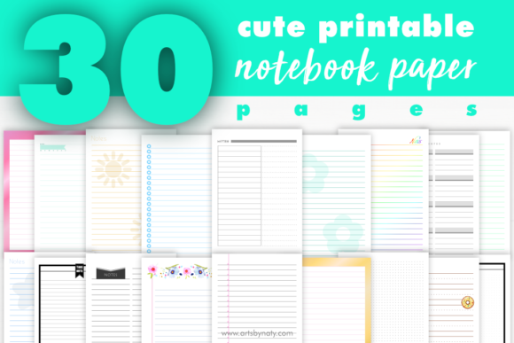 30 Cute Printable Notebook Paper Pages: A Strategic Tool for Enhanced Productivity and Creativity