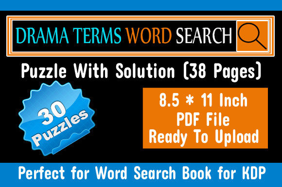 Enhancing Creativity and Engagement with Drama Terms Word Search Puzzle for KDP