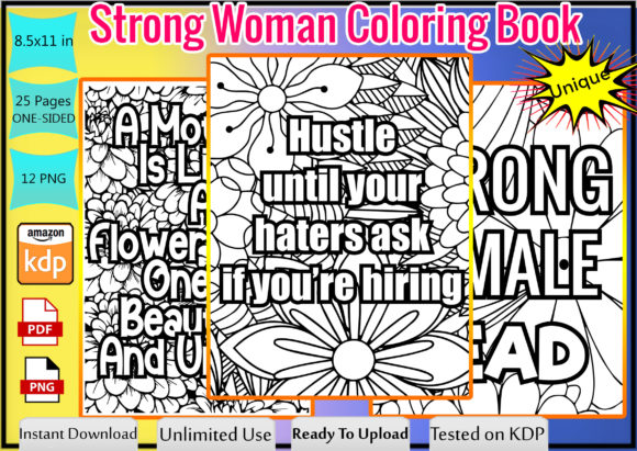 Explore Creativity with Strong Woman Coloring Book