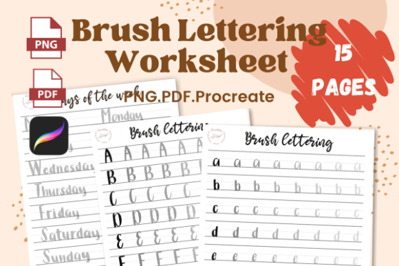 Master Brush Lettering with Creative Worksheets