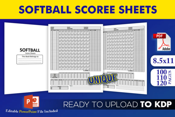 Maximizing Efficiency with Softball Score Sheets Book KDP Interior