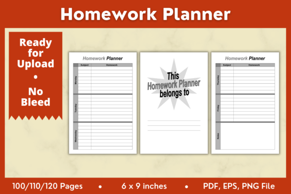 Streamlining Your Low-Content Publishing with the Homework Planner KDP Interior 6x9in
