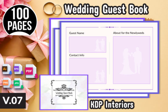 Wedding Guest Book KDP Interior V.07